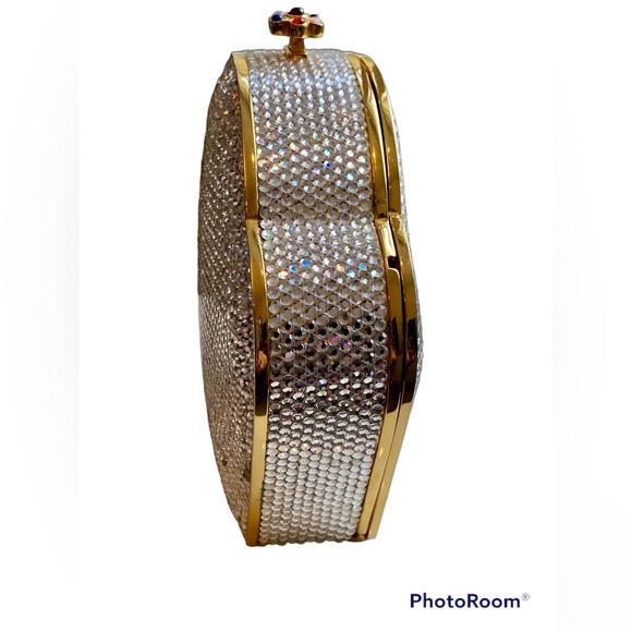 🎉HP🎉Judith Leiber Vintage Handset Austrian Crystal Minaudière Evening bag - Picture 3 of 11
